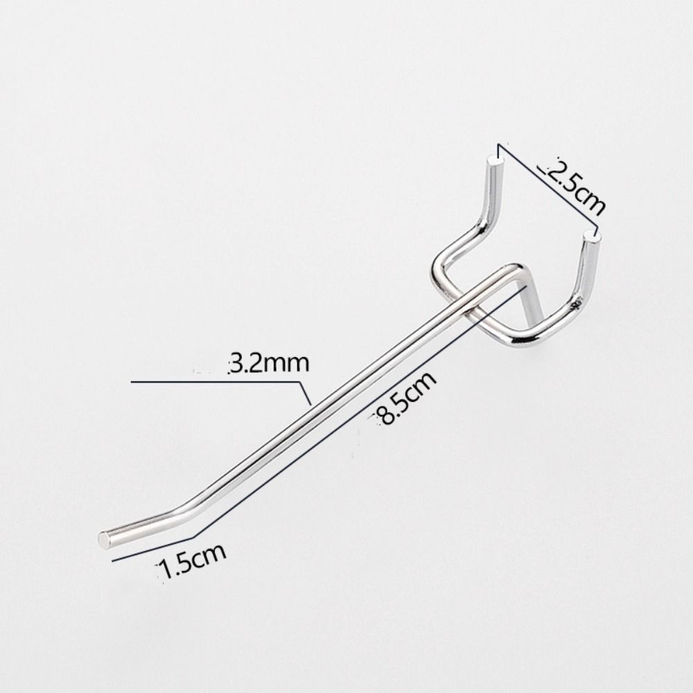 Серебряные крючки для витрин, вешалка для розничного магазина, подходит для стеллажей для хранения