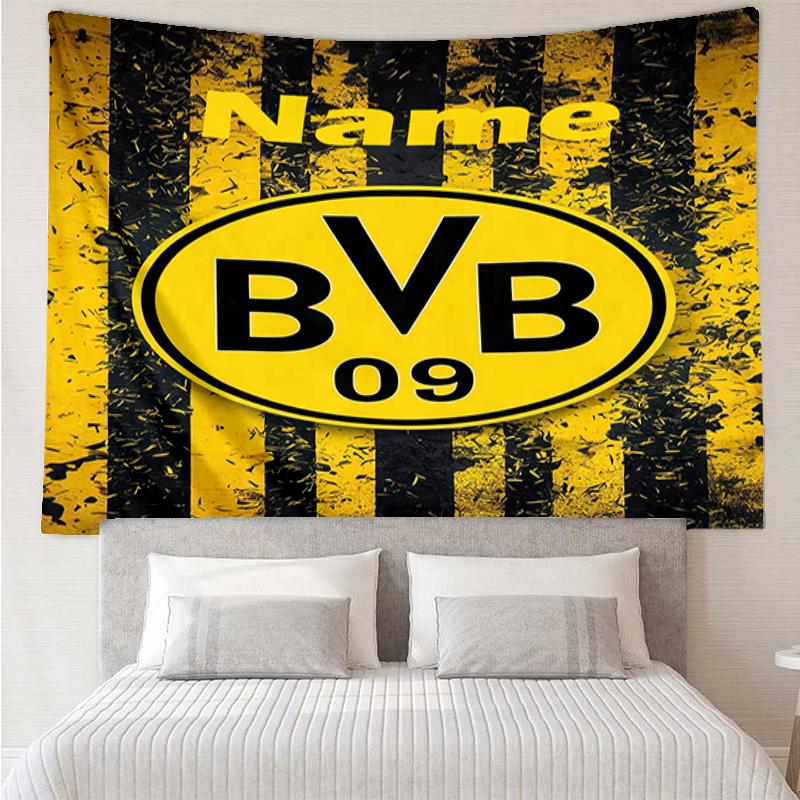 Custom Name BVB Print Tapestry, Backdrop, Easy Setup, Ideal for Bedroom, Office & Living Room, with Aesthetic Wall Hanging Decor.