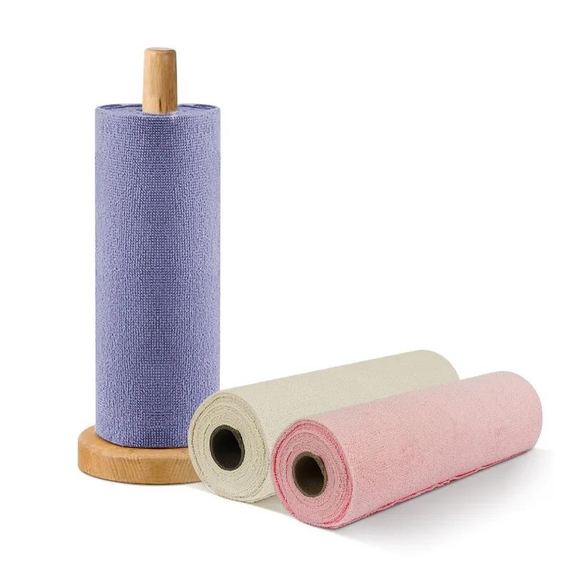 Многоразовые чистящие салфетки, бытовая кухонная ткань, рулоны полотенец из микрофибры, тряпки для мытья посуды, замена бумажных полотенец, 1 рулон из 20 листов