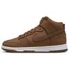 Женские кроссовки Dunk High Premium Pecan коричнево-белые DX2044-200