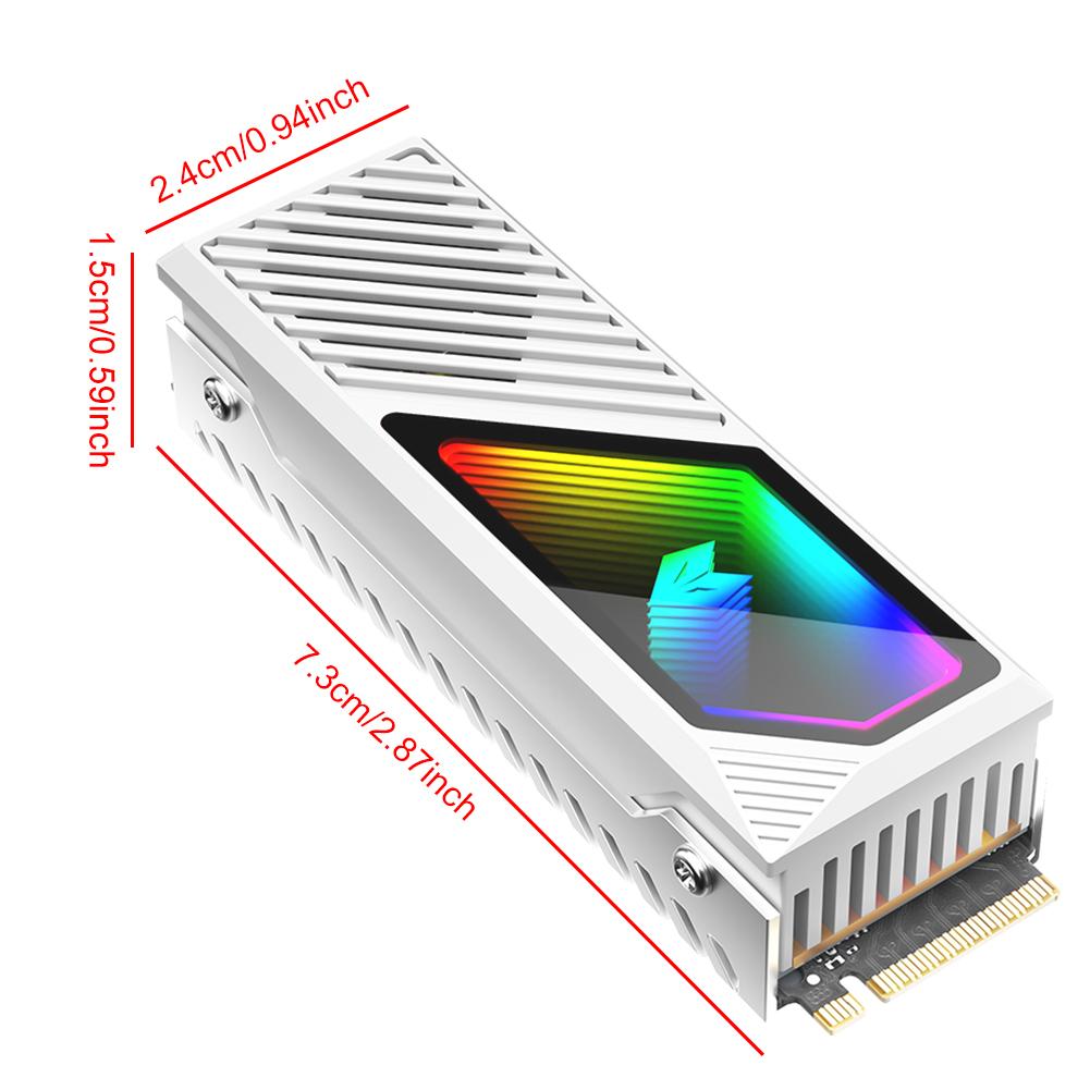 Радиатор охлаждения M.2 2280 SSD с термосиликоновой прокладкой 5V 3 Pin ARGB Радиатор жесткого диска M.2 для M.2 2280 SSD