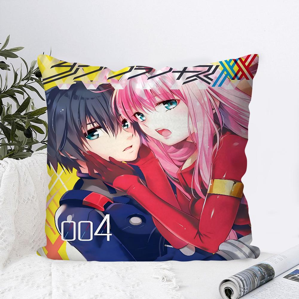 Аниме Darling In The Franxx Наволочка Квадратная Подушка Спальня Диван Досуг Комфорт Подушка Автомобиль Гостиная Домашний Декор
