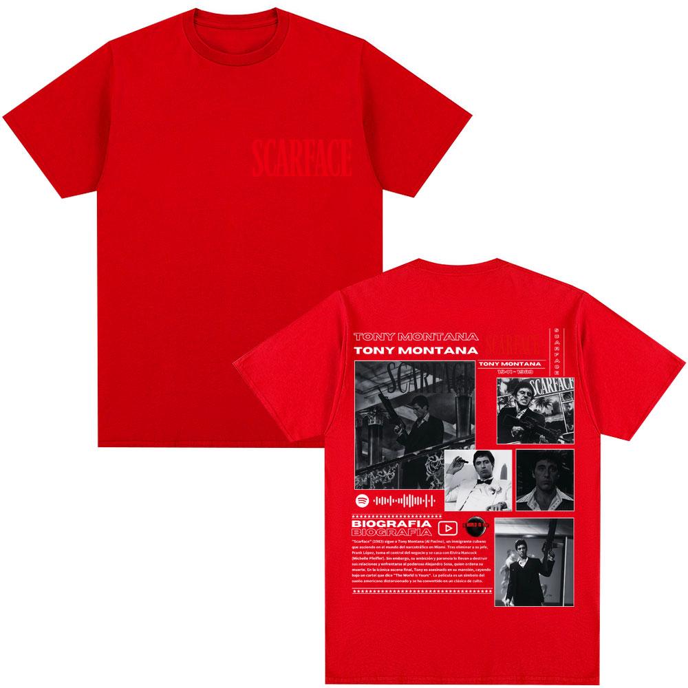 This Is A 100 Pure Cotton Tshirt with A Summer Print Featuring Tony Montana Al Pacino From The 1990s Film Scarface
