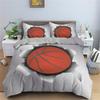3D Basketball King Queen Duvet Cover Sports Theme Bedding Set For Kids Teens Boys Ball Game Bedroom Decor Soft Comforter Cover