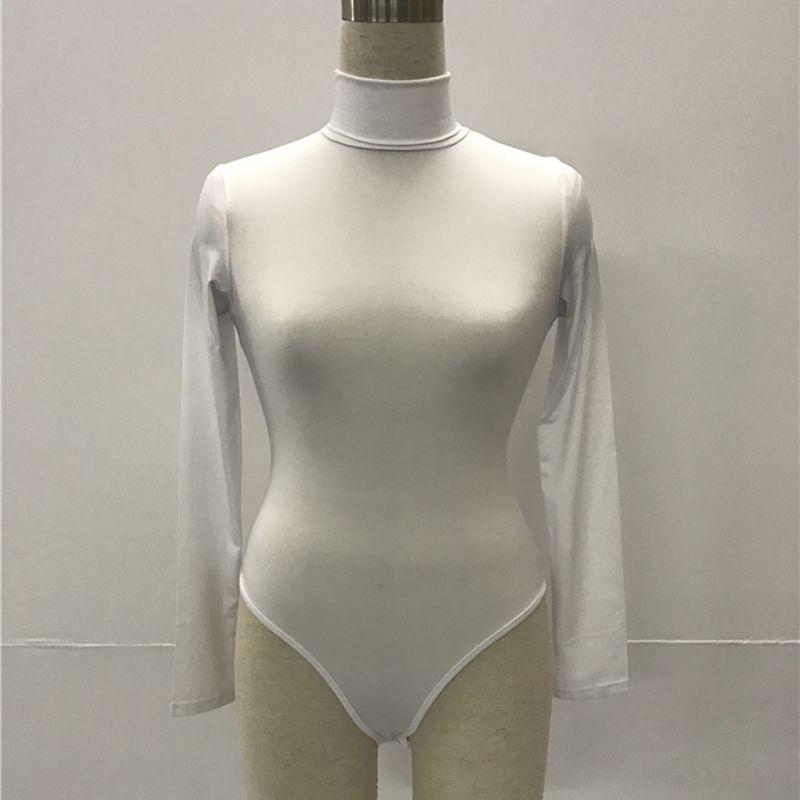 Зимняя водолазка женская с длинным рукавом базовый боди стрейч однотонная футболка топ