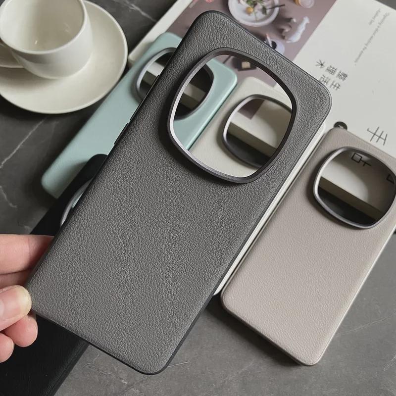 Роскошный кожаный защитный чехол от падений для Honor Magic6 Pro — простой, элегантный и профессиональный.