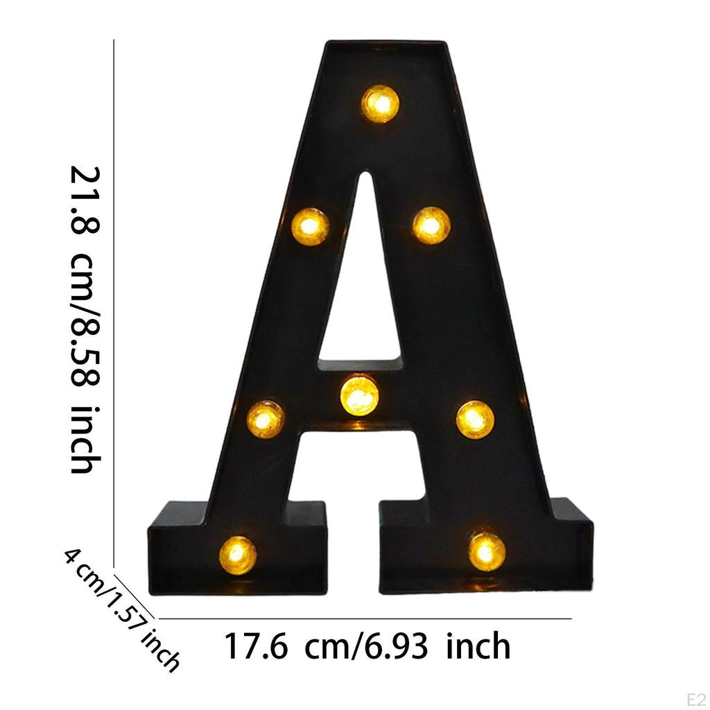 LED Marquee Letter Light Lighted Black Up Alphabet Sign for Decoration Decor
