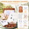 Подарочный набор для новорожденного 9 в 1 Набор Боди Колготки Слюнявчик Полотенце Погремушка Игрушка и Кукла Табличка о рождении Приветственная открытка Подарок на рождение ребенка
