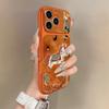 Облачная оранжевая лошадь подходит для чехла на мобильный телефон iPhone17promax Apple 16pro новый 15pro нишевый 16 кожаный.