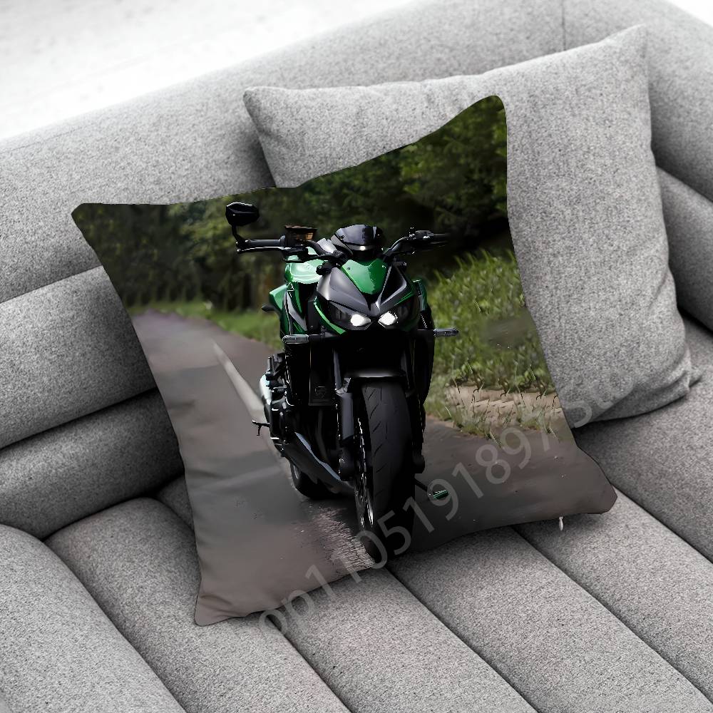 Чехол на декоративную подушку K-Kawasakis Moto для автомобиля и велосипеда 50x50см 40x40см 55x55см 45x45см 30x30см Квадратный чехол на подушку для спальни