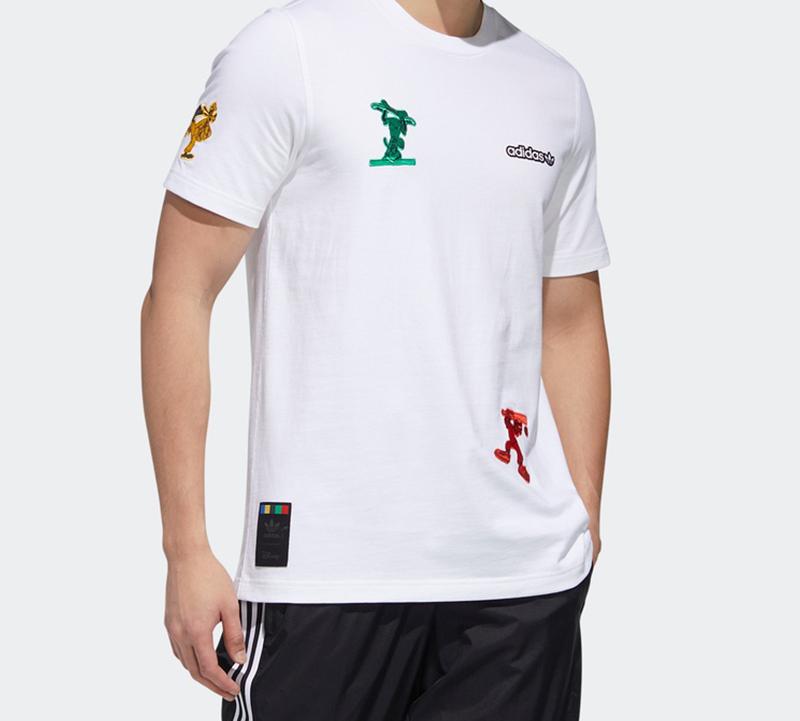 adidas X Disney/ X Disney Гуфи T2 Футболка Мужская Белая GP6478