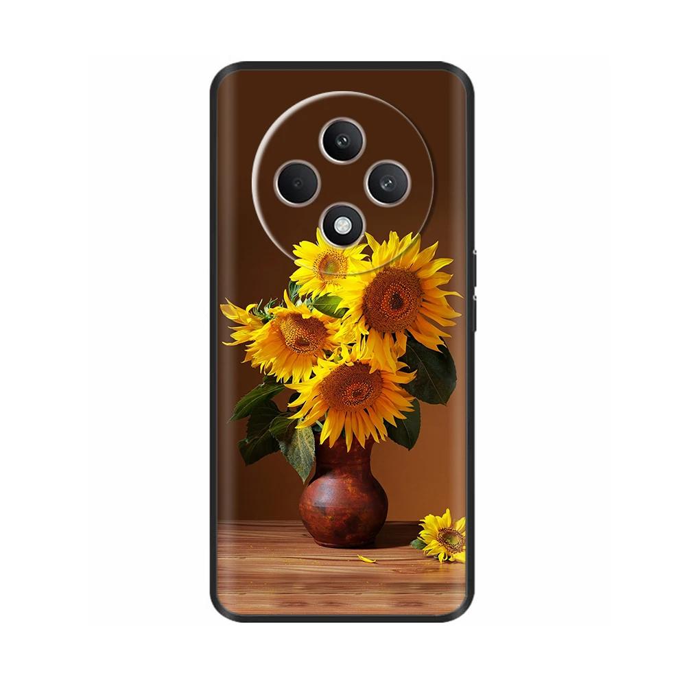 Чехол для Oppo Reno12 F CPH2687 Чехол Милое Сердечко Мягкий Черный Силикон Защитные Чехлы для Reno 12F Reno12F 5G 2024 Fundas