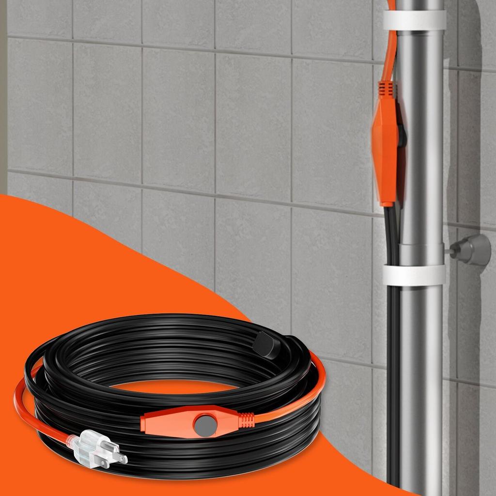 Pipe Heating Cable 25m 23W/m Heat Tape for Pipes with Built-in Thermostat