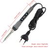 Sumsour 80W Gray Soldering Iron 110V / 220V Adjustable Temperature Digital Display Electric Solder Welding Iron Repair Tools Kit