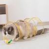 Cat Tunnel Toy Foldable Interactive Self Play Cat Hunting Spiral Tunnel Toy with Plush And Feather Toys for Indoor Cats