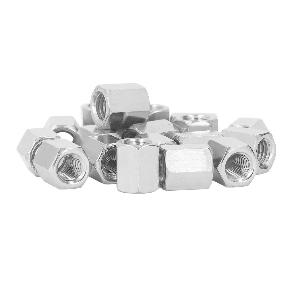20 Pcs Hex Coupling Nut M8x1.25 12 L14mm Threaded Rod Connector 304 Stainless Steel Rod Coupling Nuts