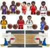 Мини-фигурки NBA из строительных блоков, сцена с баскетбольным кольцом, игрушка