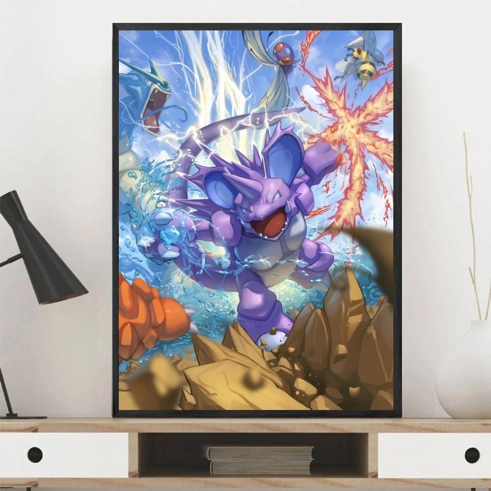 Eeveelutions Decorative Painting Cute Eevee and With Floral Elements High  Quality Wall Art for Home Decor Classic
