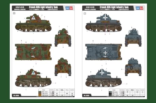 Hobby Boss Серия боевых машин 1/35 Французский легкий танк Renault R35 Пластиковая модель 83806