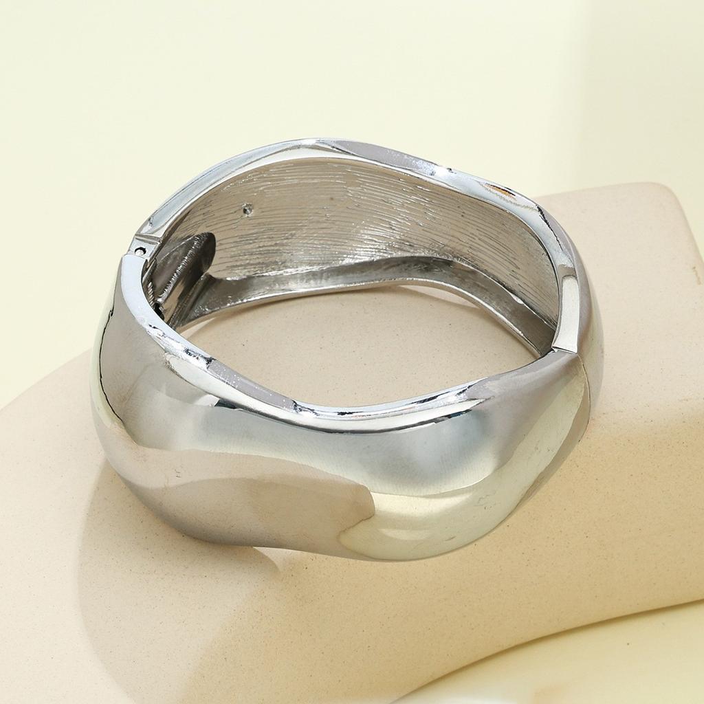 Браслет INS Минималистичный Неправильная Волна Ювелирные Изделия Металлический Глянцевый Браслет Женские Ювелирные Изделия