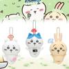 Chiikawa Usagi Hachiware Plush Toy Mushroom Pendant Stuffed Doll Keychain Kawaii