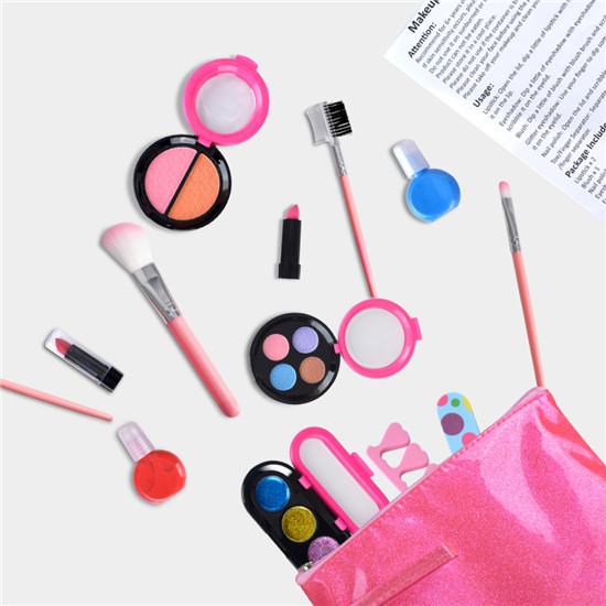 12 Pc Kids Makeup Set Washable Makeup For Girls Makeup Toys Girls Princess Dress Up Cosmetics With Stylish Bag