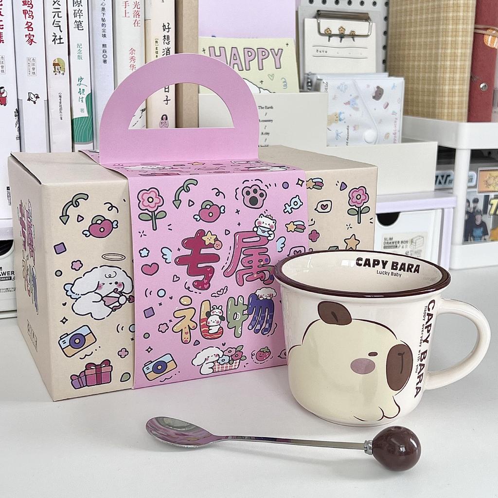 Подарок Подарок для девочек на день рождения Капибара Детская чашка для воды Парная керамическая кружка Лучший друг Сувенир Подарочная коробка