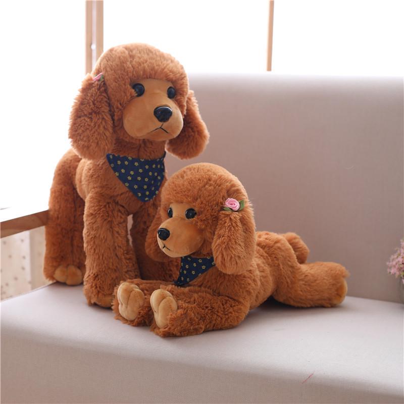 20/30/40cm Squeezable Stuffed Poodle Dog Soft Plush Toy Pillow Children Gift.