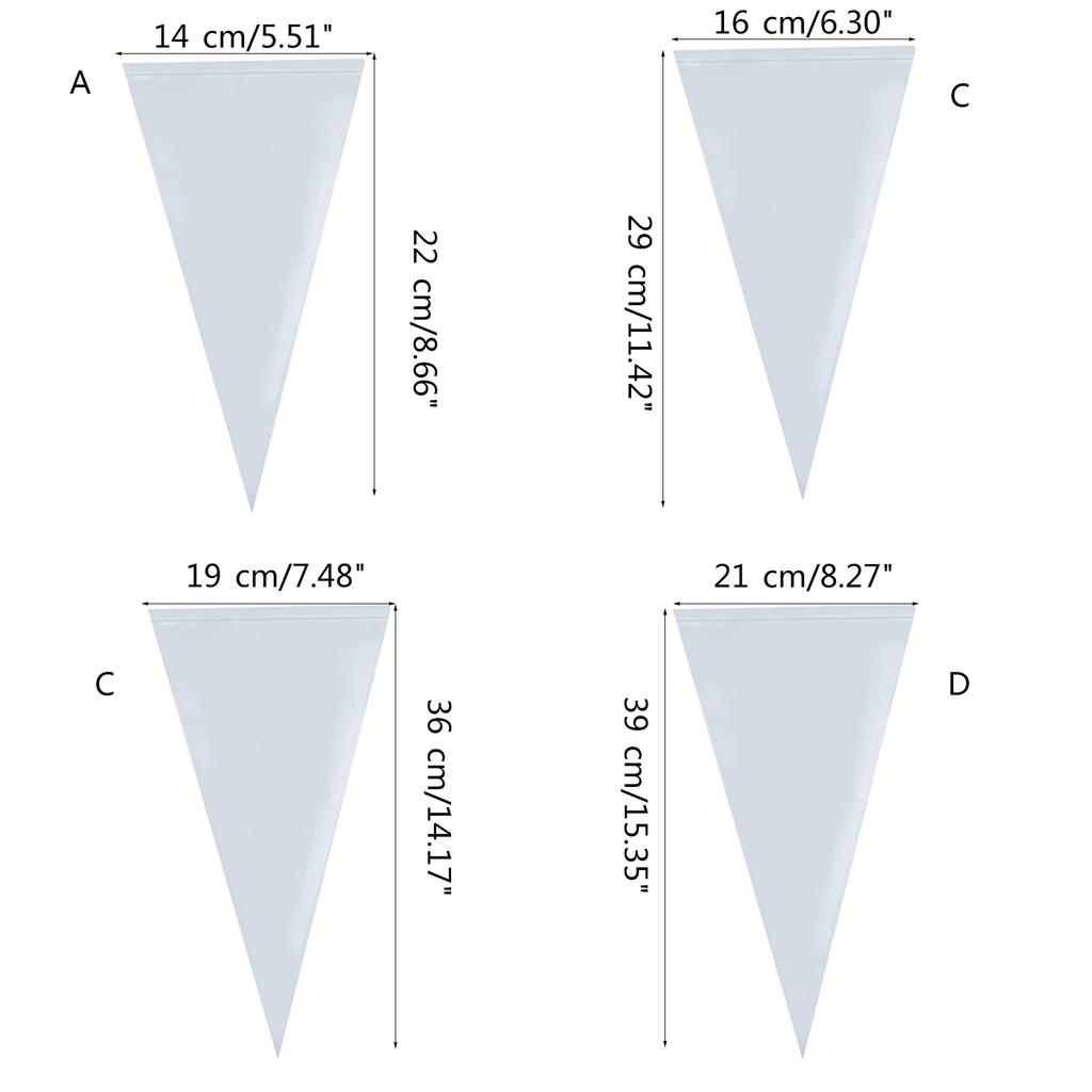 Pack of 100 Cake Baking Piping Bags Durable Cake Decorating Bags Clear Cake Decorating Supplies PE Material for Baking