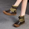 Versatile Retro Short Boots Genuine Leather Side Zipper Comfortable Women's Shoes