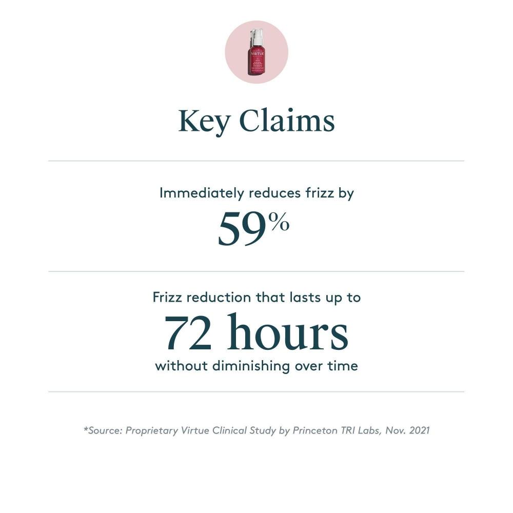 Virtue Frizz Block Humidity Stopping Smoothing Spray For Frizz Prone Hair 2.0 Oz