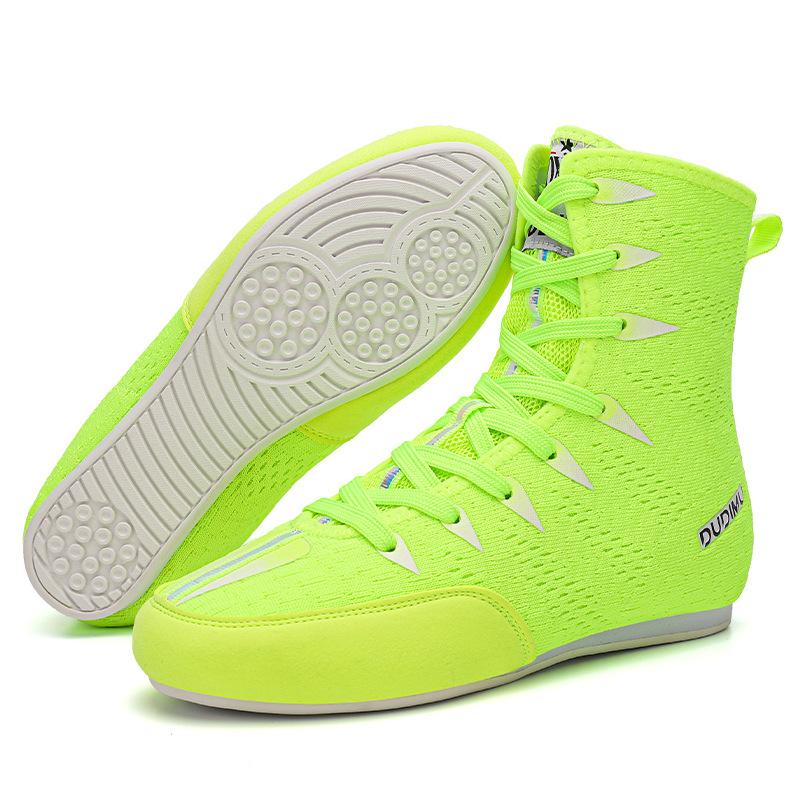 Боксерская обувь Детская мужская обувь с низким верхом Sanda Обувь для тренировок по боевым искусствам Обувь для борьбы Борцовские ботинки Длинные ботинки Боксерская обувь Женская обувь