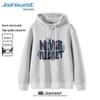 Jeanswest Men's Oversized Hooded Sweatshirt with ZS Brush Print