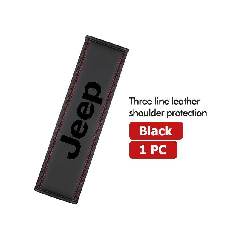 Car Logo Safety Belt Shoulder Cover Adjustable Protection Pad Auto Accessories For Jeep Grand Cherokee Patriot Renegade Compass