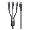 Awei Cable Cl-975 Usb-C/Lightning/Micro 3in1 Black/Black
