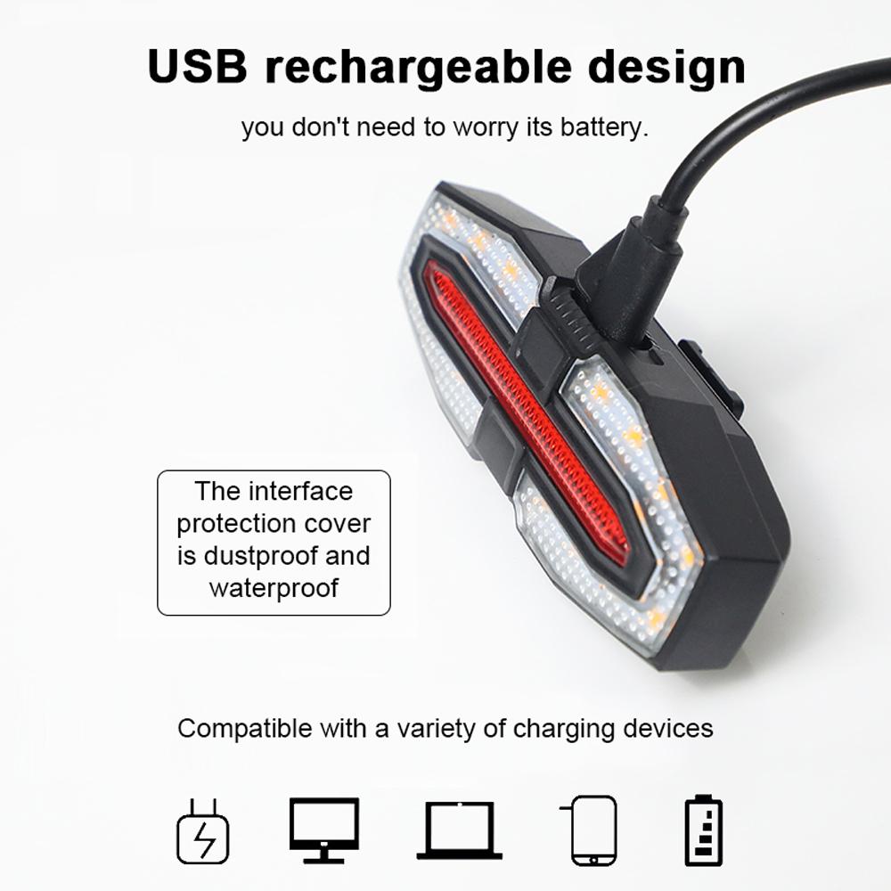 Задний фонарь для велосипеда Компактный размер Ночной велосипедный фонарь Двухцветный задний фонарь для велосипеда Непромокаемый задний фонарь для велосипеда