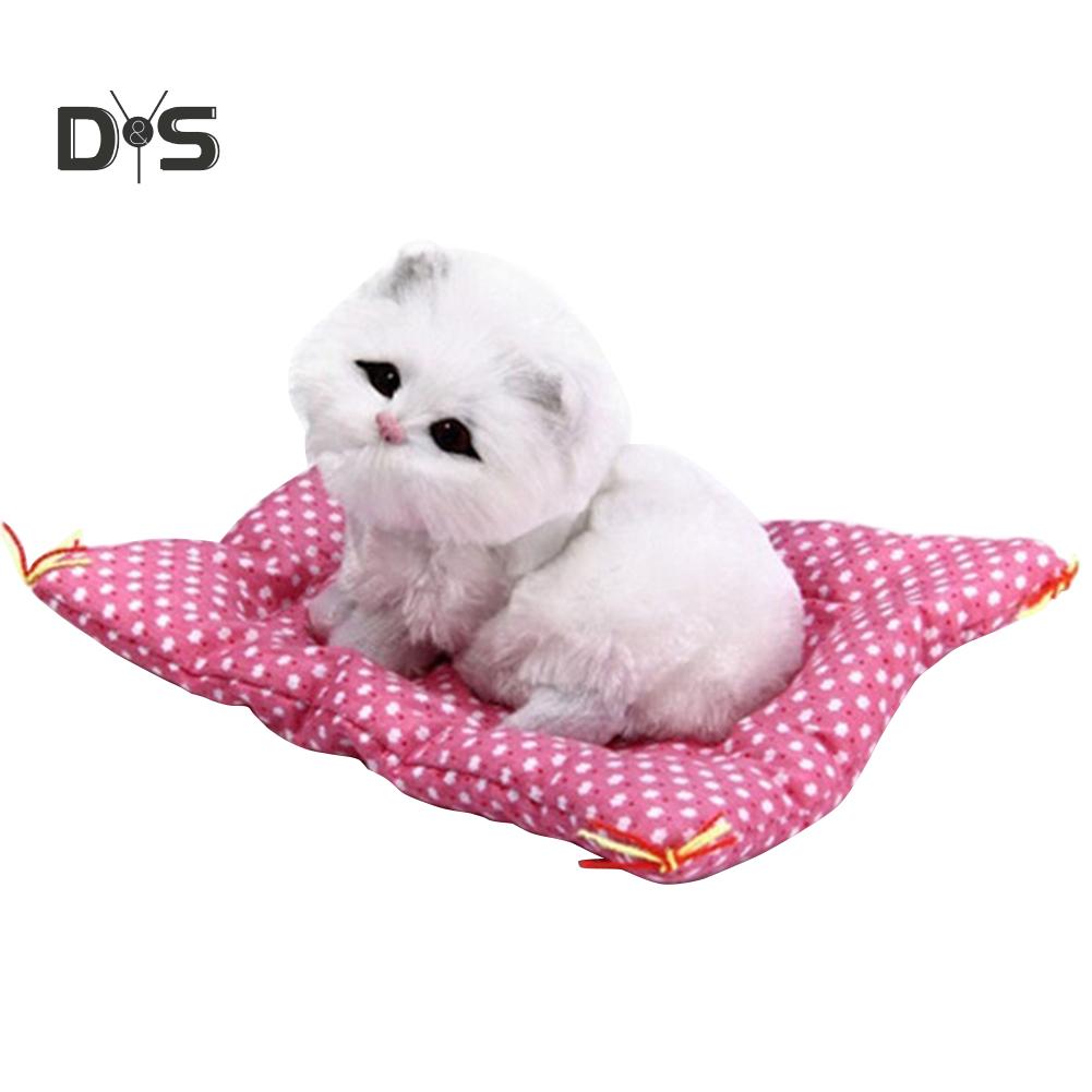 Mom&Me Animal Doll Plush Sleeping Cats Toy with Sound Kids Birthday Gift