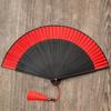 Cotton Linen Cloth Folding Hand Fan Japanese Style Handheld Fan New Chinese Style Fan  Gift Giving