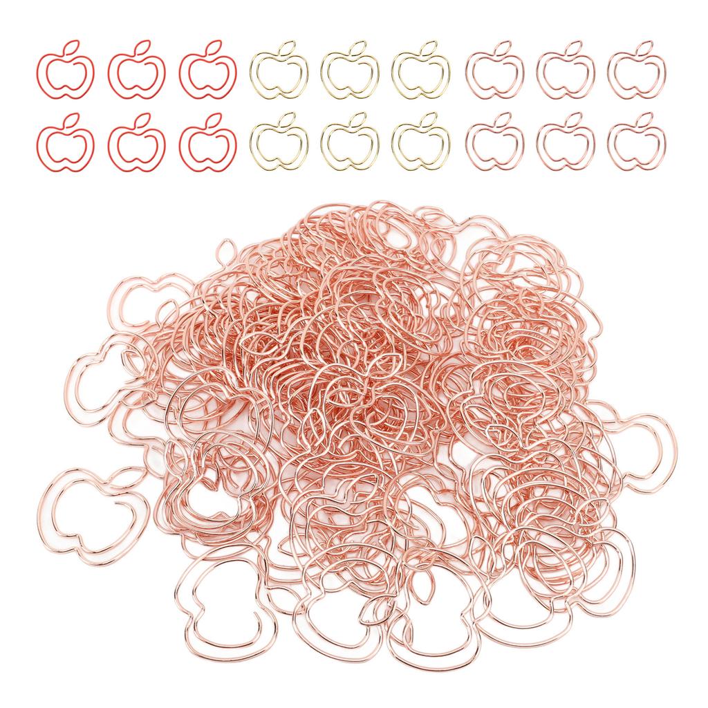 100 шт., фруктовые скрепки для бумаги, милые закладки, зажимы для бумаги, портативные забавные маленькие скрепки для бумаги с прозрачным 