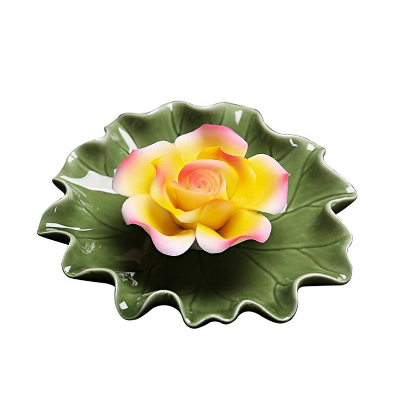 1 комплект, ручная работа, украшение для ароматерапии, курильница с листьями лотоса, ароматическая эстетика, украшение