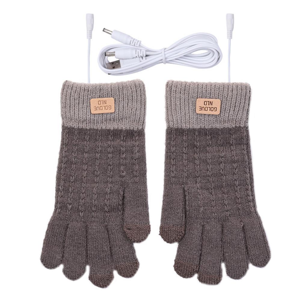 USB Heating Gloves for Men Women Adjustable Heated Thermal Gloves Heated Hand Warmers for Outdoor Skiing Cold Weather