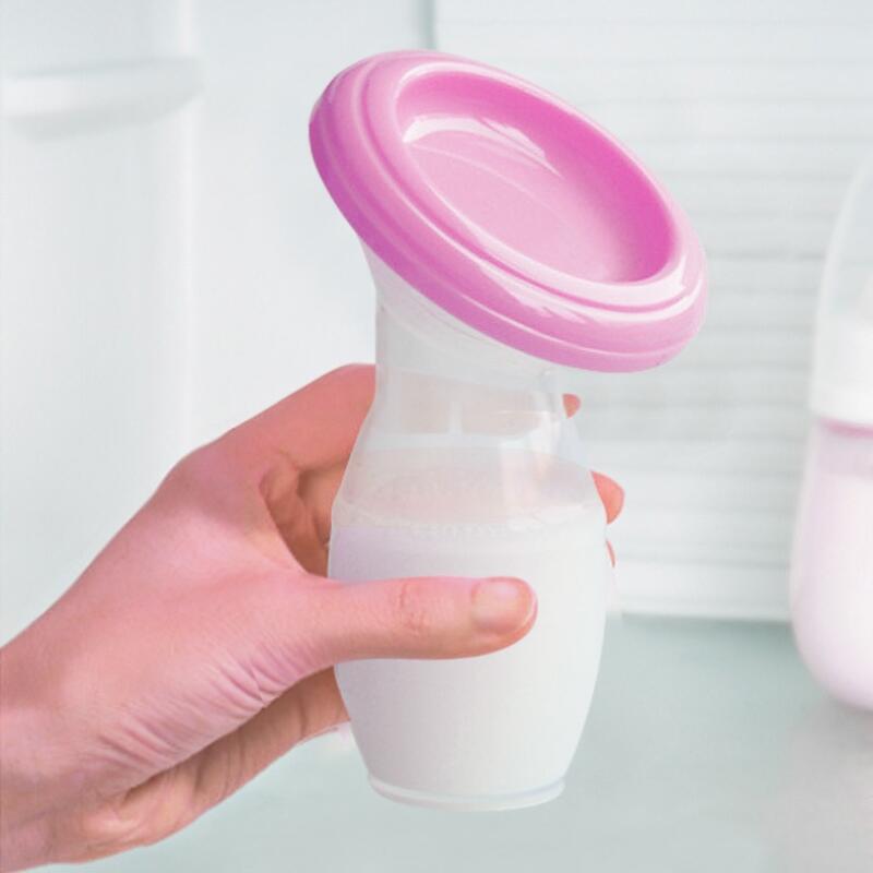 Portable Silicone Hand Breast Pump Breast Milk Reservoir Maternity Feeding Supplies With Dust Cap