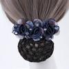 Beaded Mesh Floral For Nurses Crochet Hair Clip Spring Clip Women Bun Net Crystal Hairnet Cover Zircon Flower Bun Snood