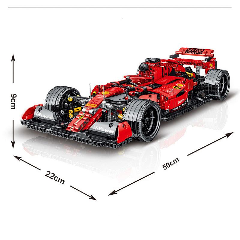High-Tech 1380Pcs Formula F1 50cm Supercar Model Building Block Gift For Kids For Adult