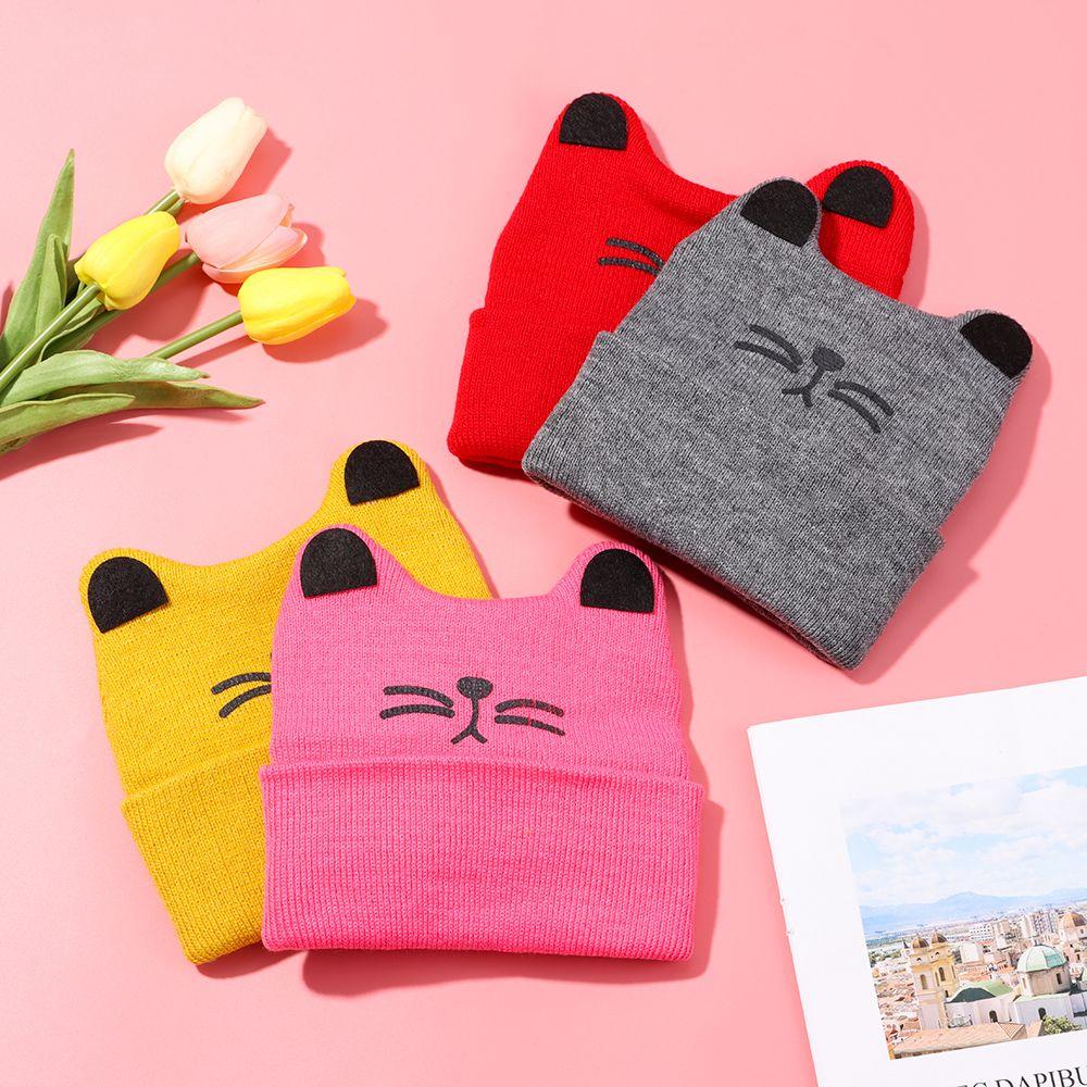 Cartoon Children's Accessories Ladies Cap Warm Gifts Warmer Bonnet Baby Hat Beanie Cap Knitted Hat
