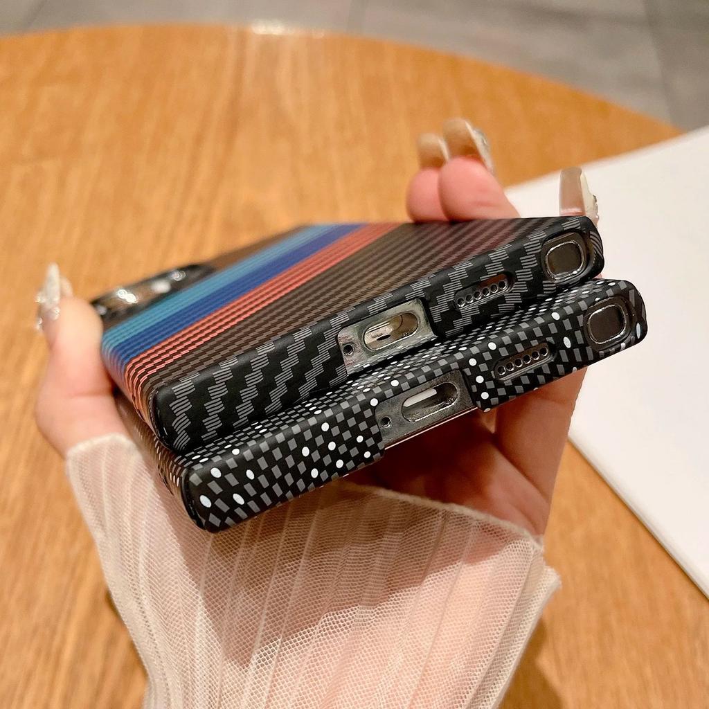 Магнитный чехол с текстурой углеволокна для Magsafe для Samsung S25 S24 S23 S22 Ultra Note 20 10 Plus Матовый ультратонкий жесткий ПК чехол