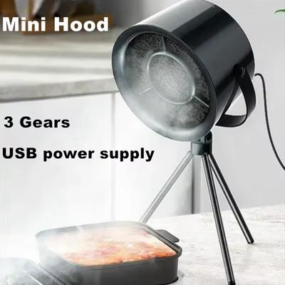 Новые USB настольные мини-вытяжки Портативный вытяжной вентилятор Маленькая кухонная вытяжка Вытяжка для барбекю Большая вытяжка для плиты