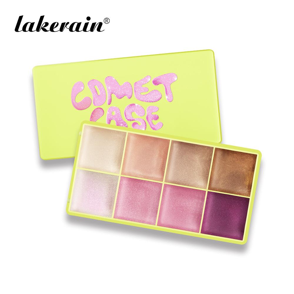8-Color Cream Highlighter Palette Shimmer Glitter Highlight Lightweight Makeup Cream Brighten Face Body Natural Contour Cosmetic