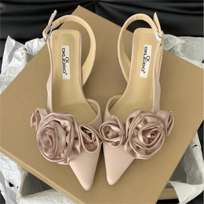 Women's Pumps Elegant Womens Shoes Pointed Toe Party Shoes Summer Comfortable Women Sandals Luxury Sandalias De Mujer