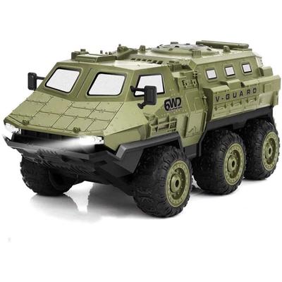 Шестиколесный армейский грузовик 1/16 Бронированный автомобиль с дистанционным управлением Полномасштабный шестиприводный трюк с дистанционным управлением